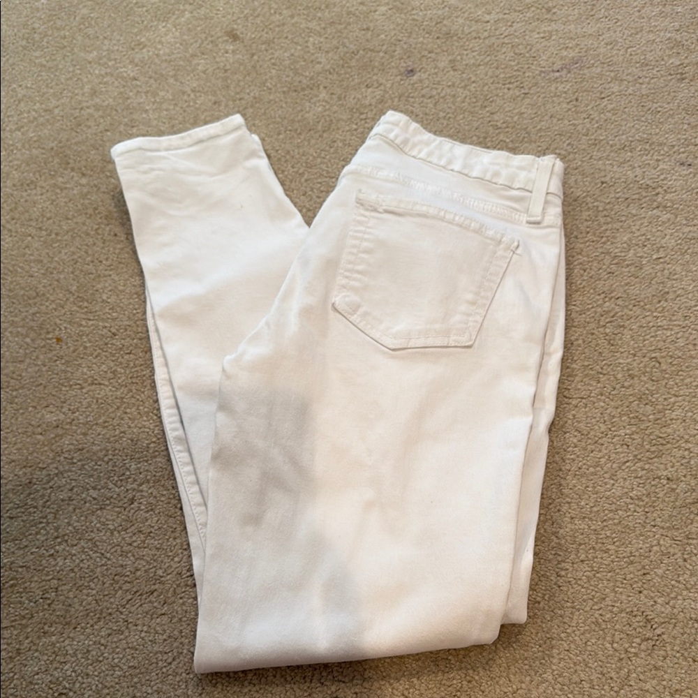 Just black  White distressed skinny Jeans